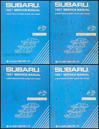 1987 Subaru Repair Shop Manual Set Original DL GL RX Turbo Brat