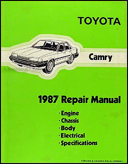 1987 Toyota Camry Repair Manual Original 