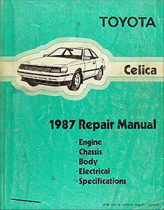 1987 Toyota Celica Repair Manual Original 