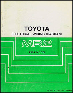 1987 Toyota MR2 Wiring Diagram Manual Original