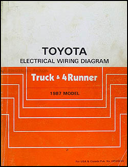 1987 Toyota Truck & 4Runner Wiring Diagram Manual Original