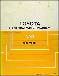 1987 Toyota Van Wiring Diagram Manual Original