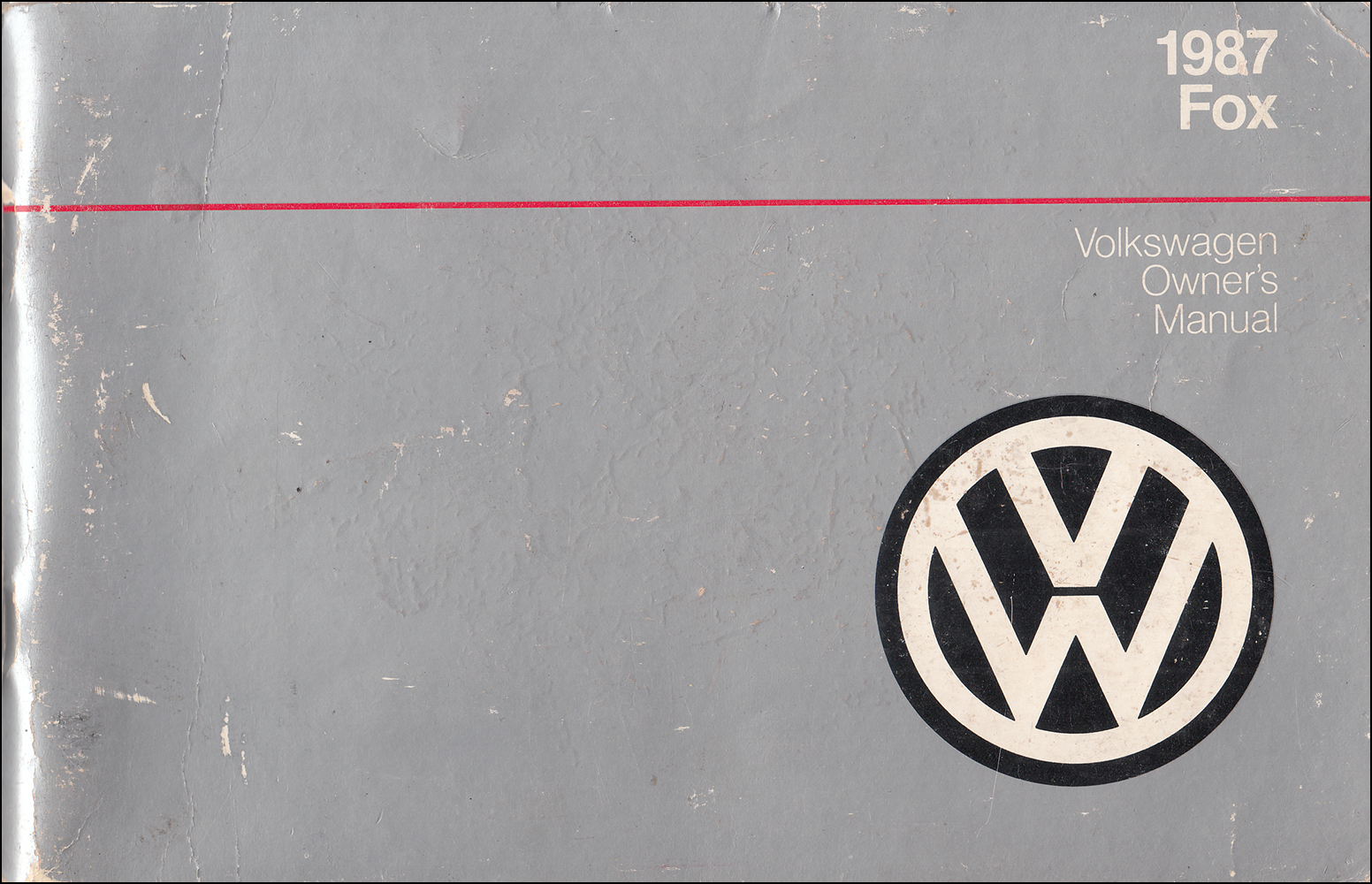 1987 Volkswagen Fox Owner's Manual Original