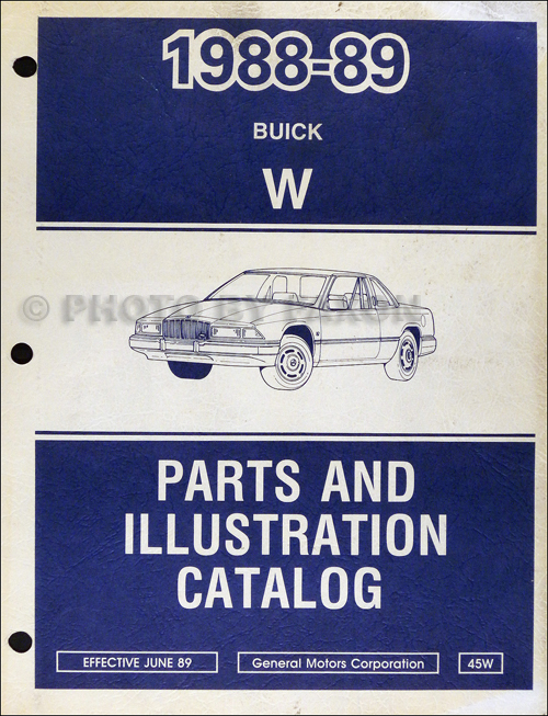 1988-1989 Buick Regal Parts Book Original