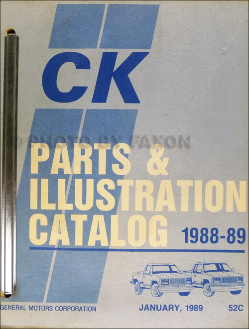 1988-1989 Chevrolet and GMC CK Pickup Truck Parts Book Original 1500- 3500