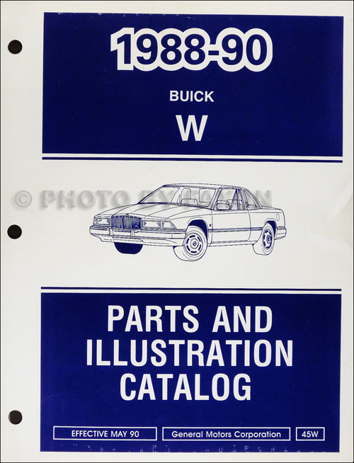 1988-1990 Buick Regal Parts Book Original