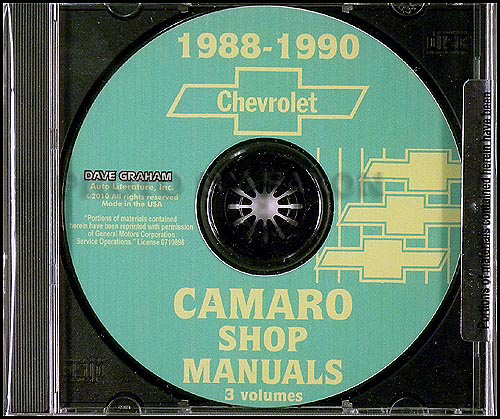 1988-1990 Chevrolet Camaro Repair Shop Manual CD