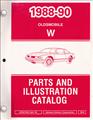 1988-1990 Oldsmobile Cutlass Supreme Parts Book Original