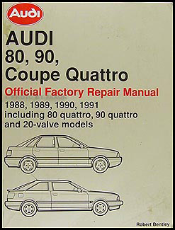 1988-1991 Audi 80 and 90 Bentley Repair Manual Original