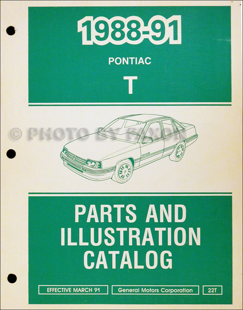 1988-1991 Pontiac LeMans Parts Book Original