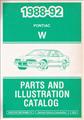 1988-1992 Pontiac Gran Prix Parts Book Original