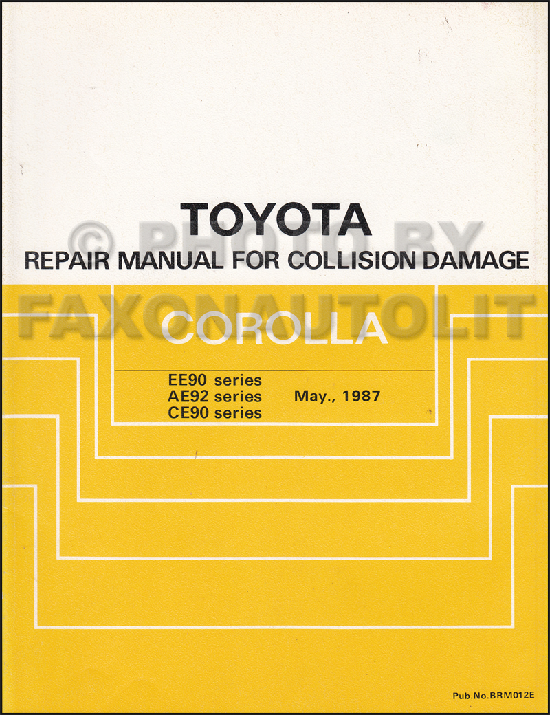 1988-1992 Toyota Corolla Body Collision Manual Original