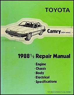 1988.5 Toyota Camry Repair Manual Original 