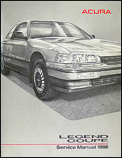 1988 Acura Legend Coupe Shop Manual Original