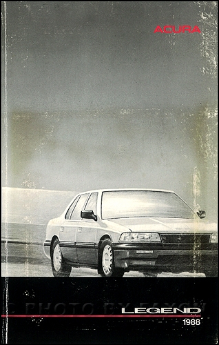1988 Acura Legend Owners Manual Original 4 Door Sedan