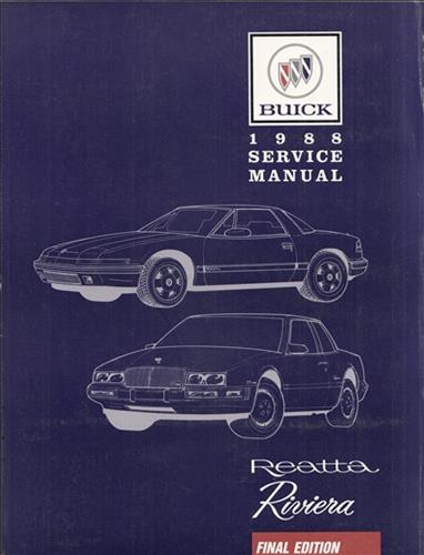 1989 Buick Riviera and Reatta Original Shop Manual 89