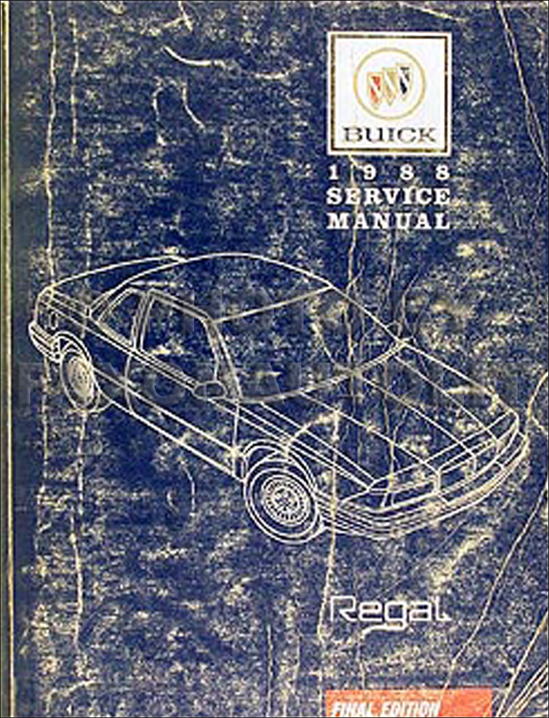 1988 Buick Regal Shop Manual Original