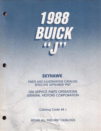 1988 Buick Skyhawk Parts Book Original