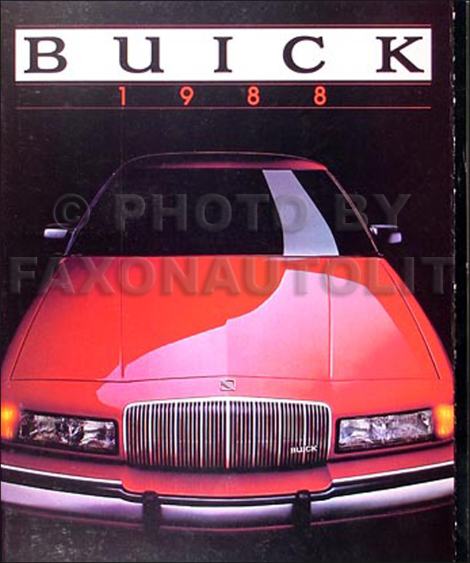 1988 Buick Sales Catalog Original--All Models