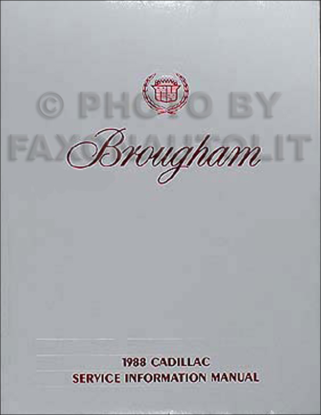 1988 Cadillac Brougham Shop Manual Original