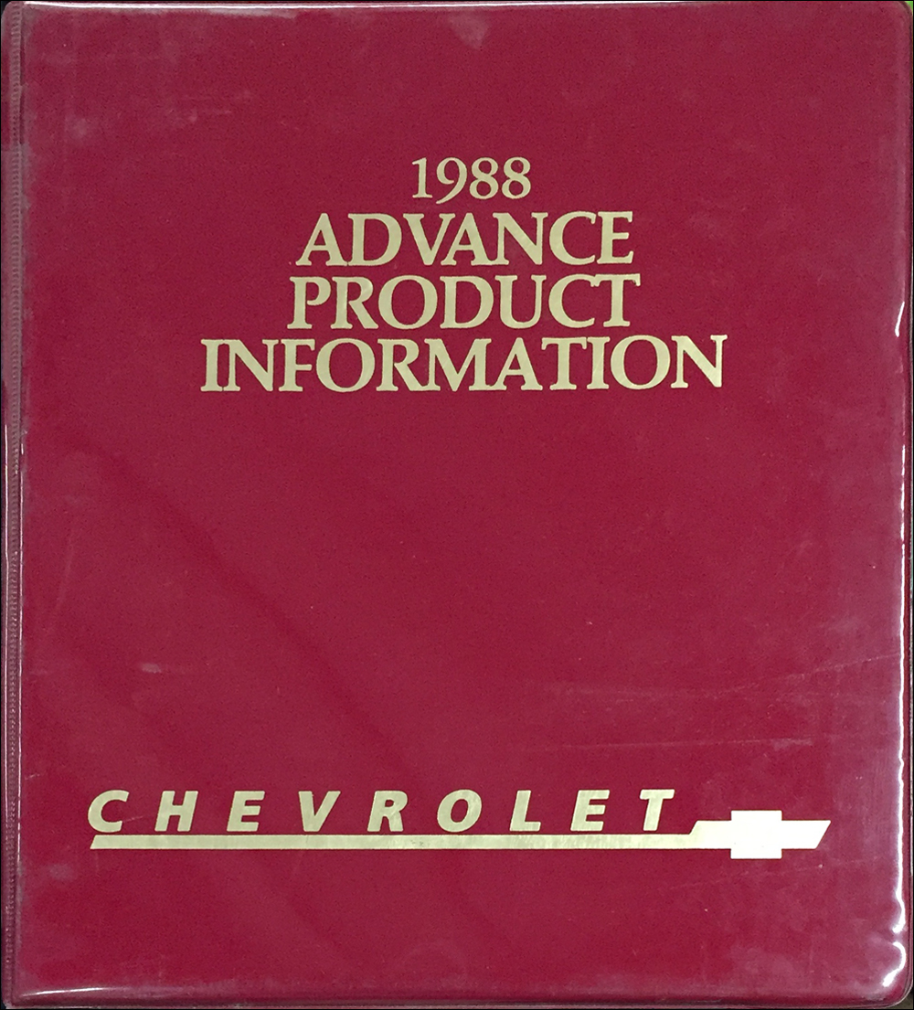 1988 Chevrolet Advance Press Kit Original