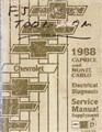 1988 Chevy Caprice Electrical Diagnosis Manual Original 