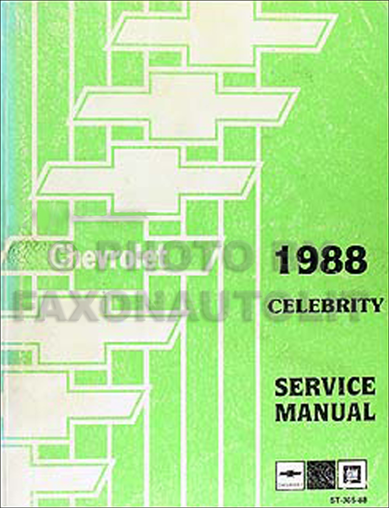 1988 Chevy Celebrity Repair Manual Original 