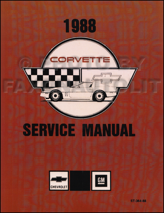 1988 Corvette Shop Manual Original