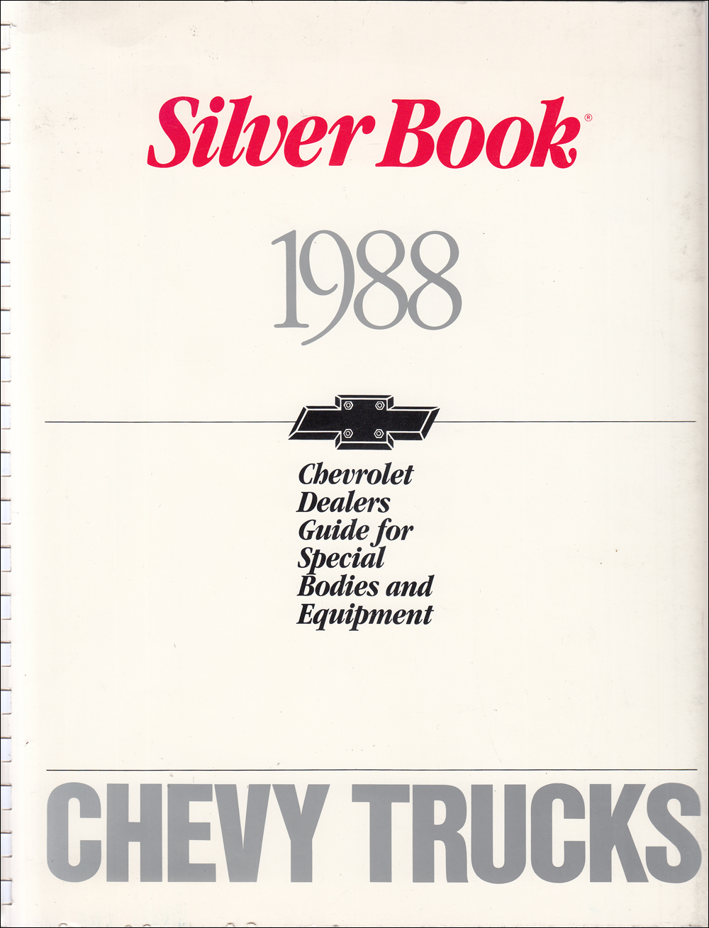 1988 Chevrolet Truck Silver Book Special Equipment Dealer Album