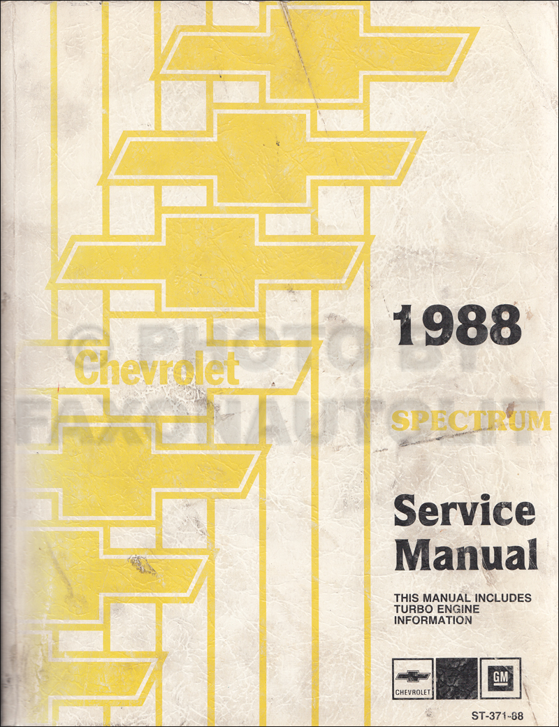 1988 Chevy Spectrum Repair Manual Original 