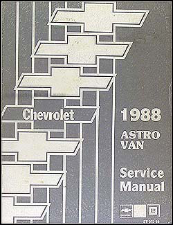 1988 Chevrolet Astro Van Shop Manual Original 
