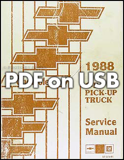 1988-1989 Chevrolet Light Duty Truck Shop and Overhaul Manuals on USB