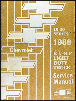 1988 Chevy Truck Repair Shop Manual Original Pickup Blazer Suburban Van FC
