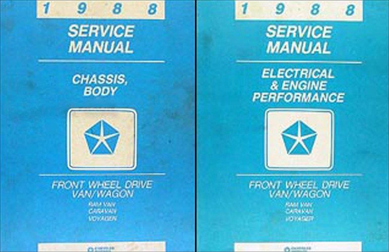 1988 Caravan and Voyager Repair Manual Original 2 Volume Set