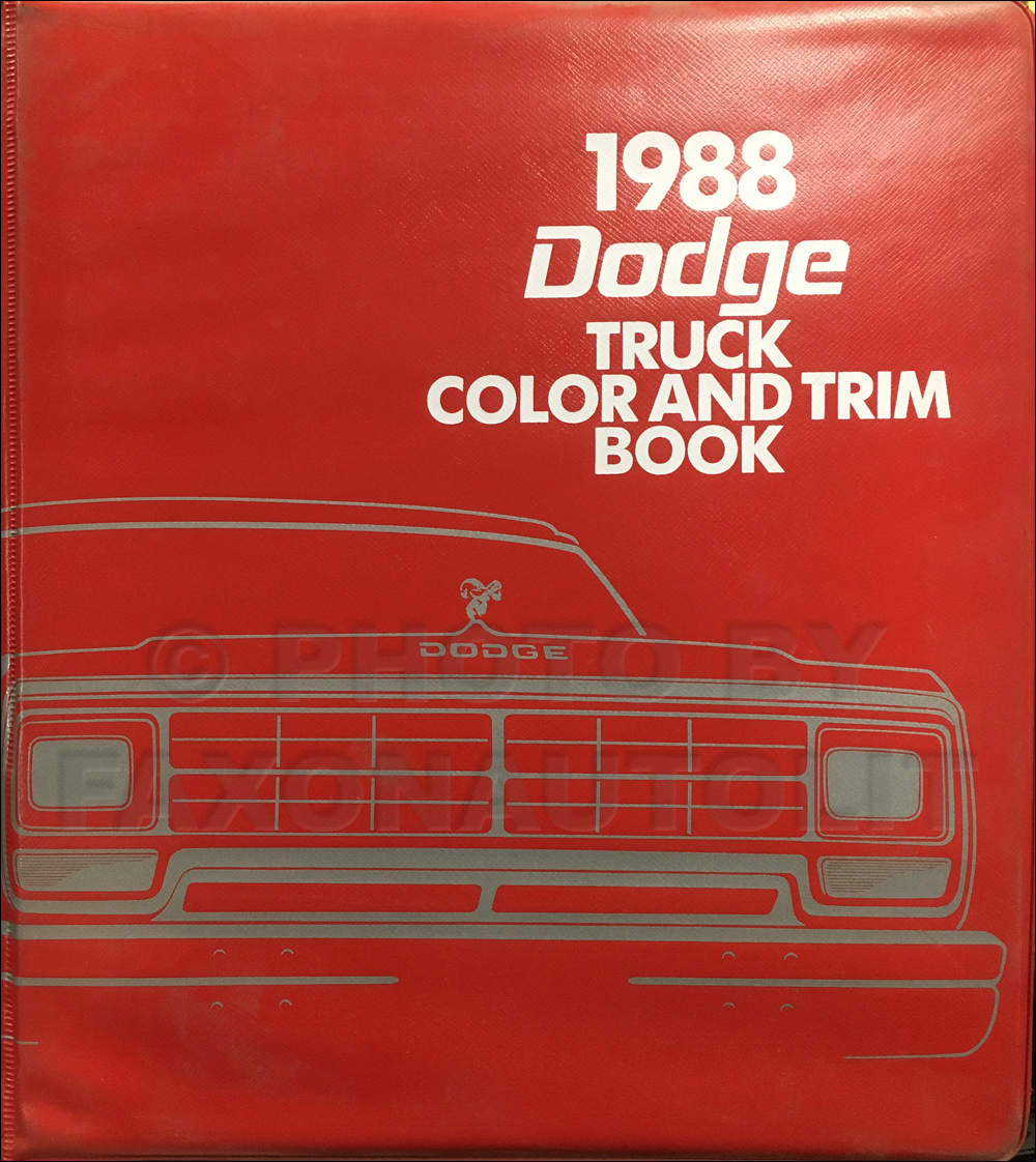 1988 Dodge Truck Color & Upholstery Dealer Album Original
