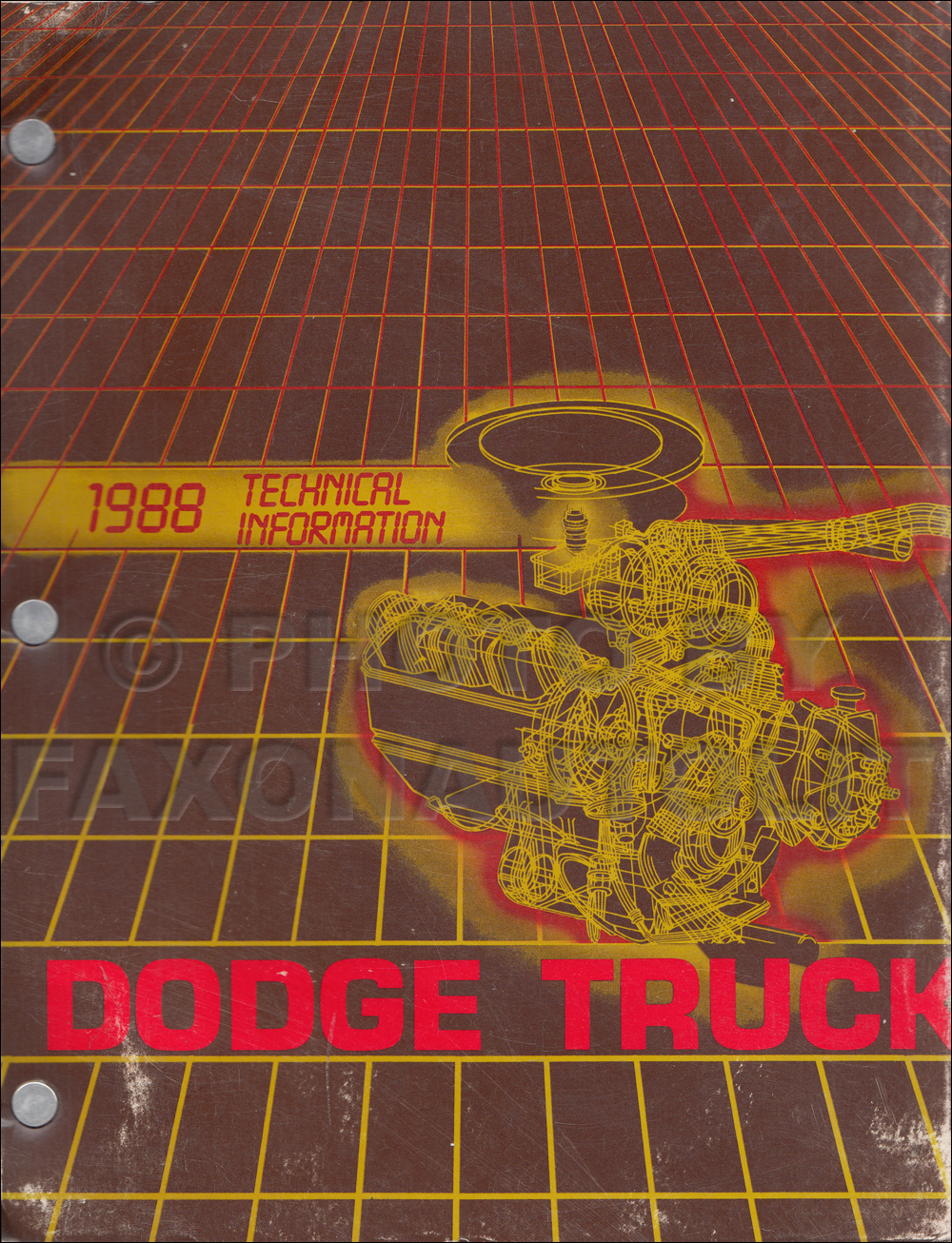 1988 Dodge Truck Technical Press Information Original