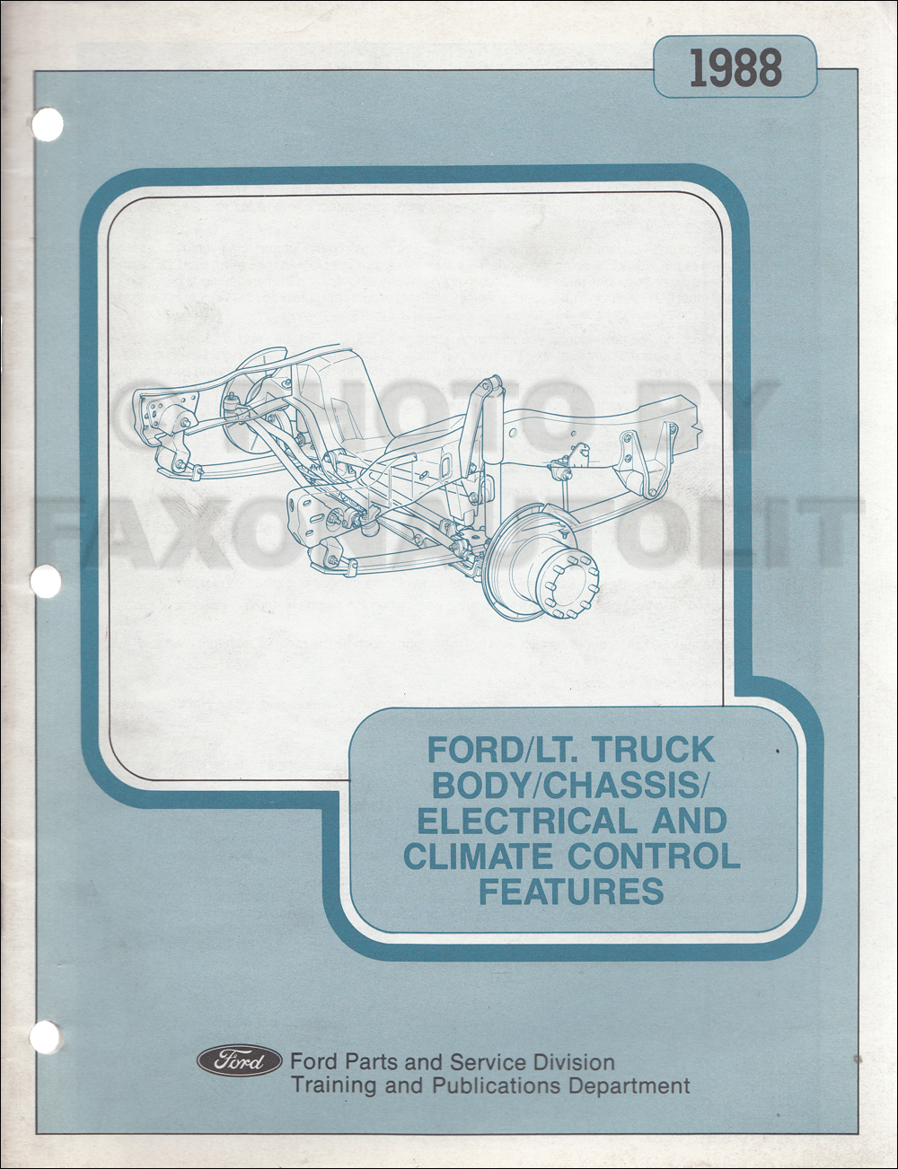 1988 Ford Brakes Suspension etc Service Training Manual