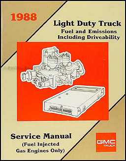 1988 GMC Fuel & Emissions Manual Original Pickup, Van, & Motorhome