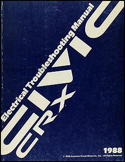 1988 Honda CRX Electrical Troubleshooting Manual Original