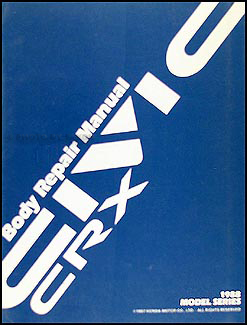 1988-1991 Honda CRX Body Repair Manual Original 