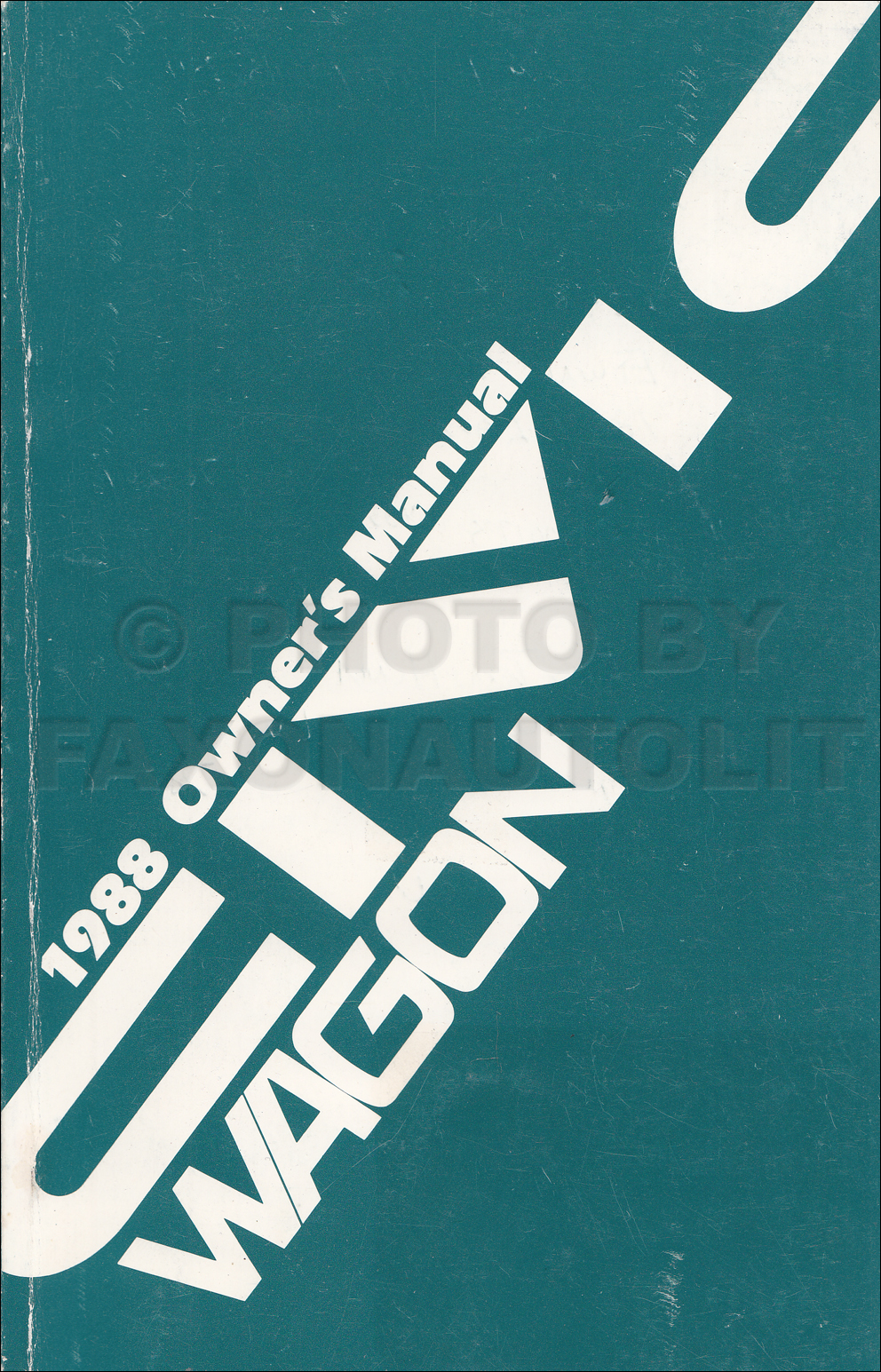 1988 Honda Civic Wagon Owner's Manual Original