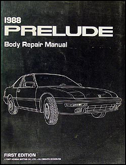 1988-1991 Honda Prelude Body Repair Manual Original 