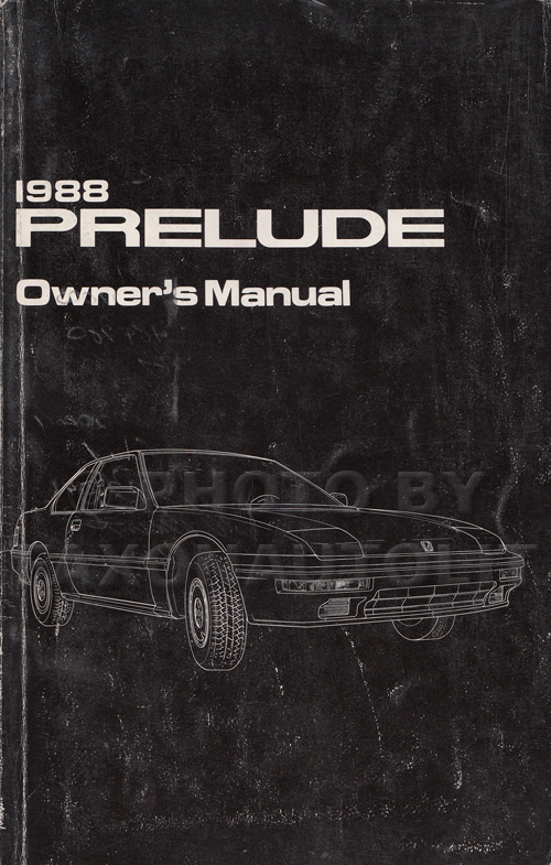1988 Honda Prelude Owner's Manual Original