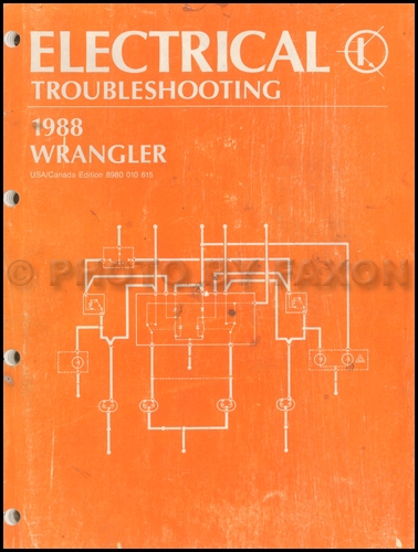 1988 Jeep Wrangler and YJ Electrical Troubleshooting Manual Original