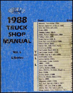 1988 Ford L-Series Truck Repair Shop Manual LN/T LL LS LT LTL LTS 7000-9000