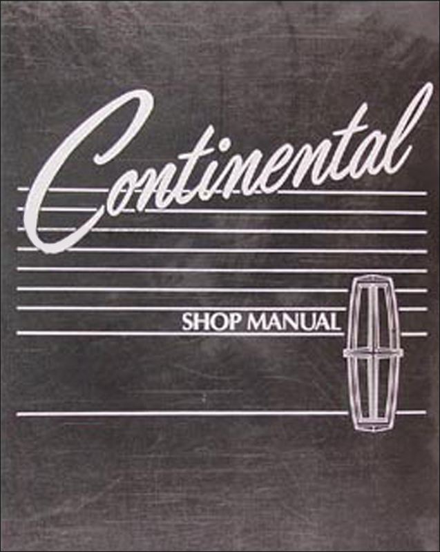 1988 Lincoln Continental Repair Manual Original