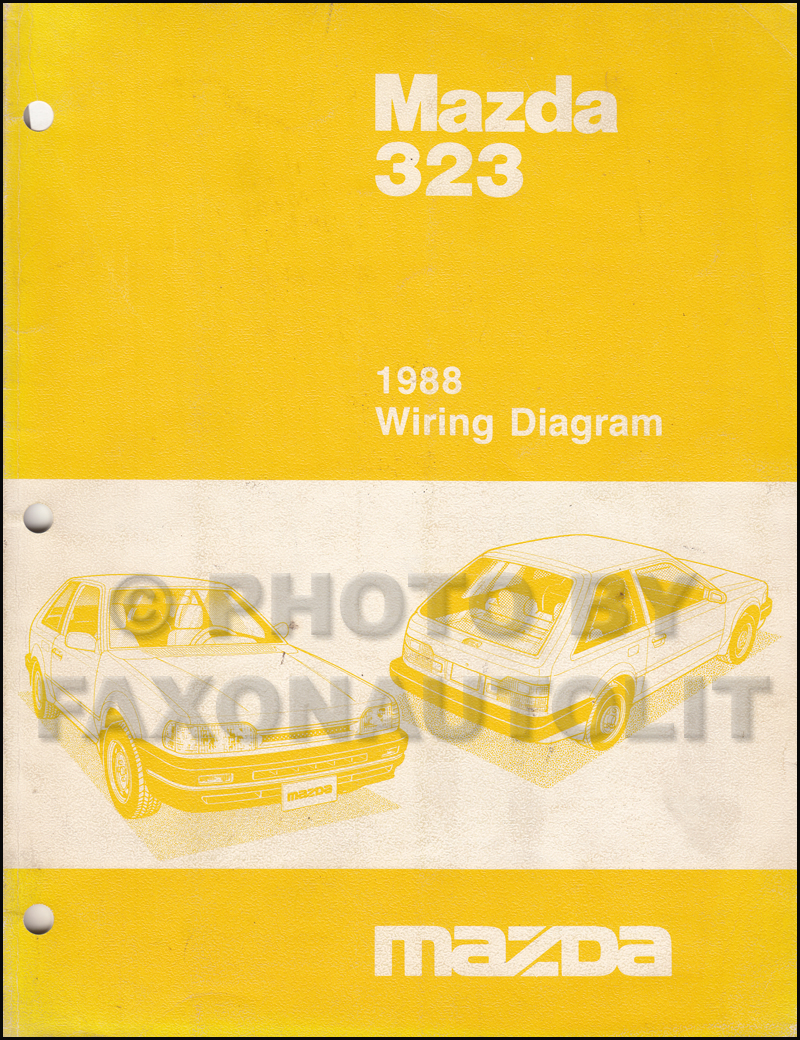 1988 Mazda 323 Hatchback and Sedan Wiring Diagram Manual Original