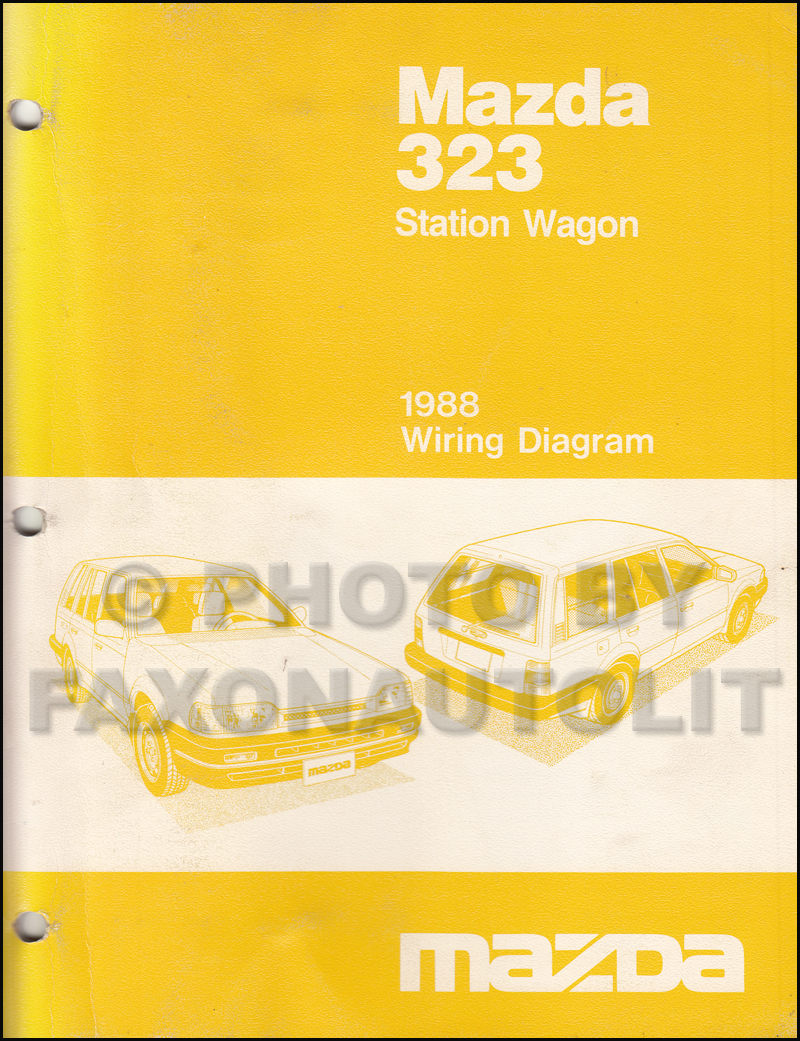 1988 Mazda 323 Station Wagon Wiring Diagram Manual Original