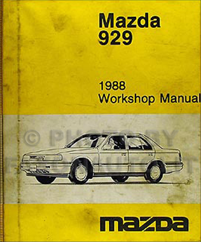 1988 Mazda 929 Repair Manual Original 