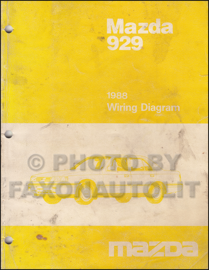 1988 Mazda 929 Wiring Diagram Manual Original